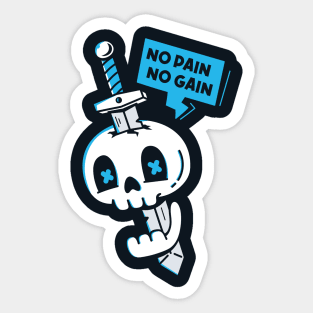 No Pain No Gain (Dark Version) Sticker